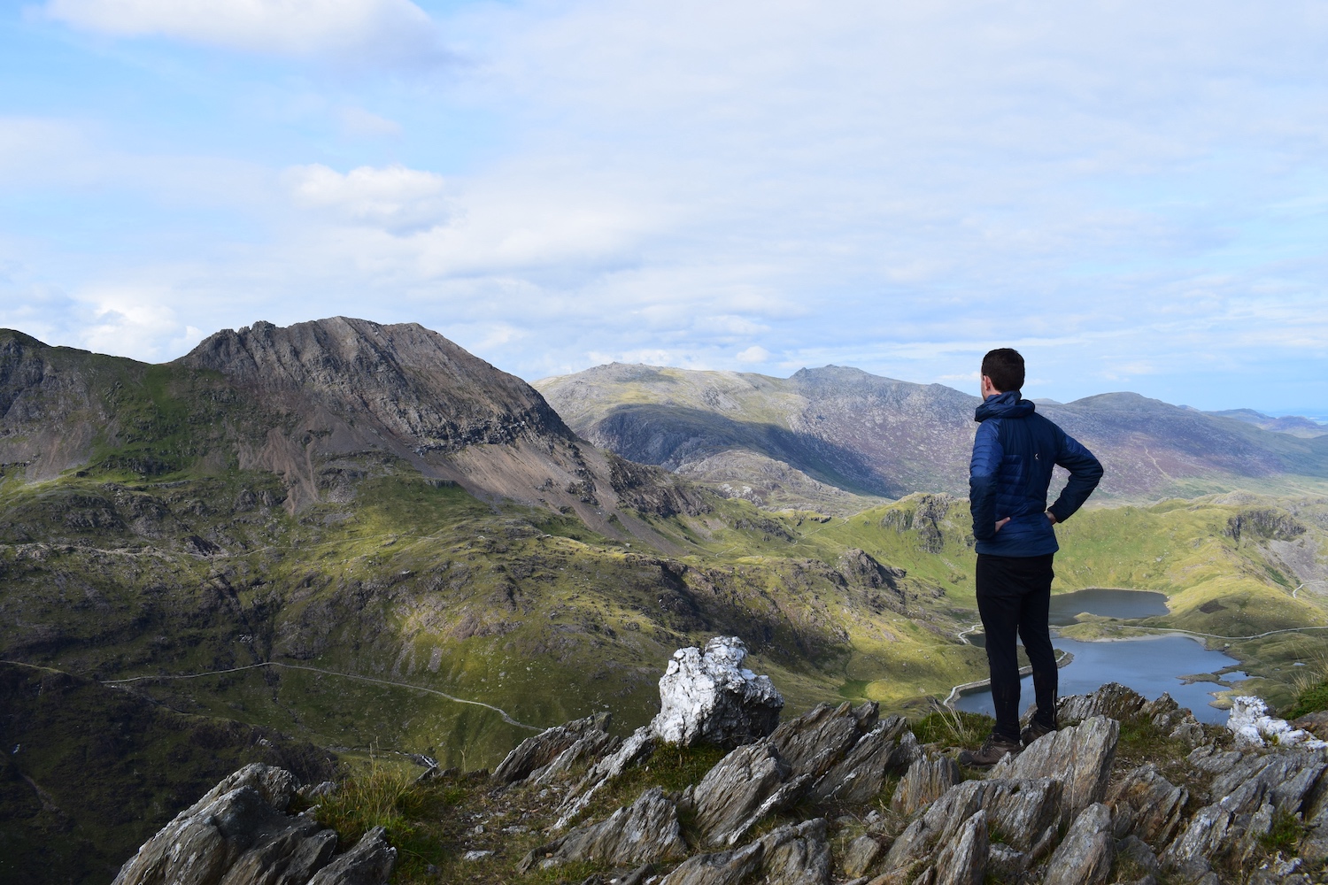 Man looking out to Crib Goch