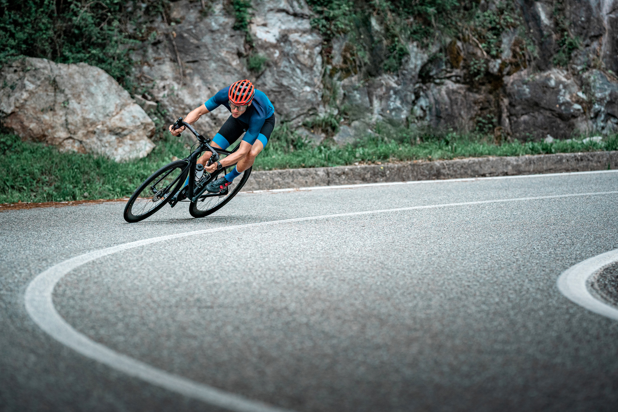 man road biking switchback