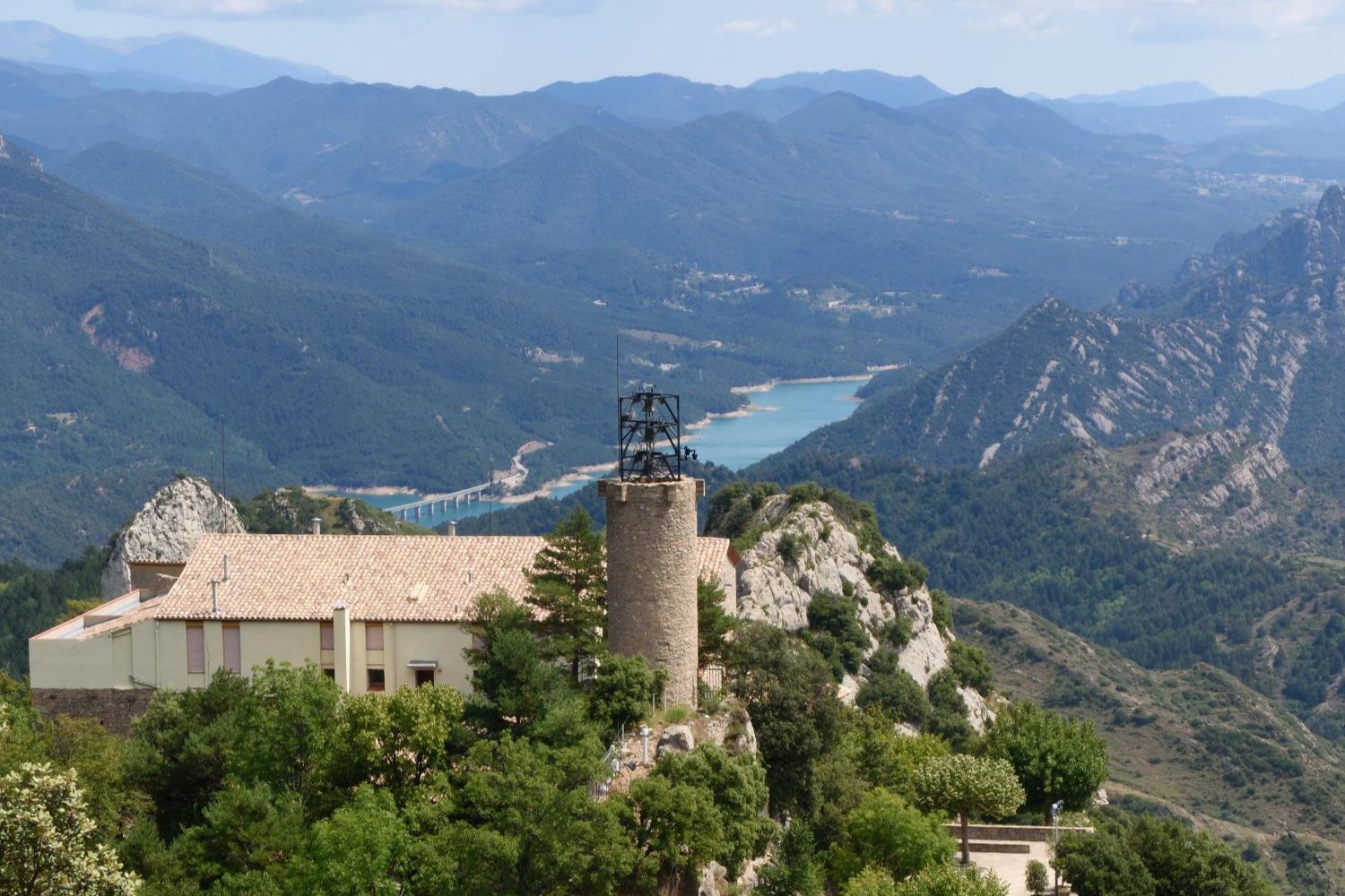 Old building amongst mountains - Queralt sanctuary, Catalonia