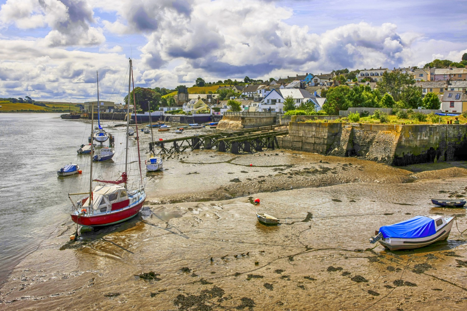 Boats in the River Torridge_Tarka Trail, Devon