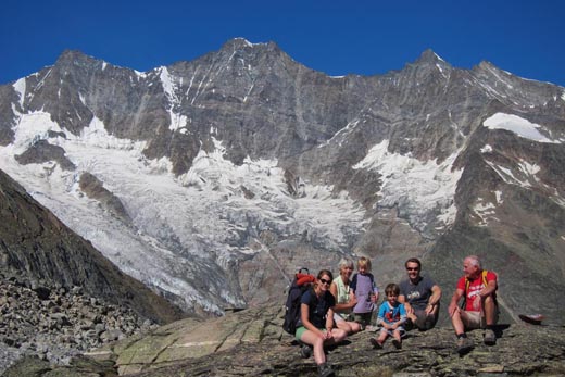 The whole family, Saas Fee Switzerland Family Saas Fee Switzerland