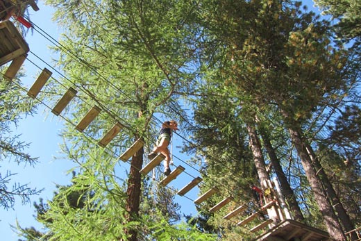 High ropes course, Saas Fee, Switzerland High ropes Saas Fee Switzerland